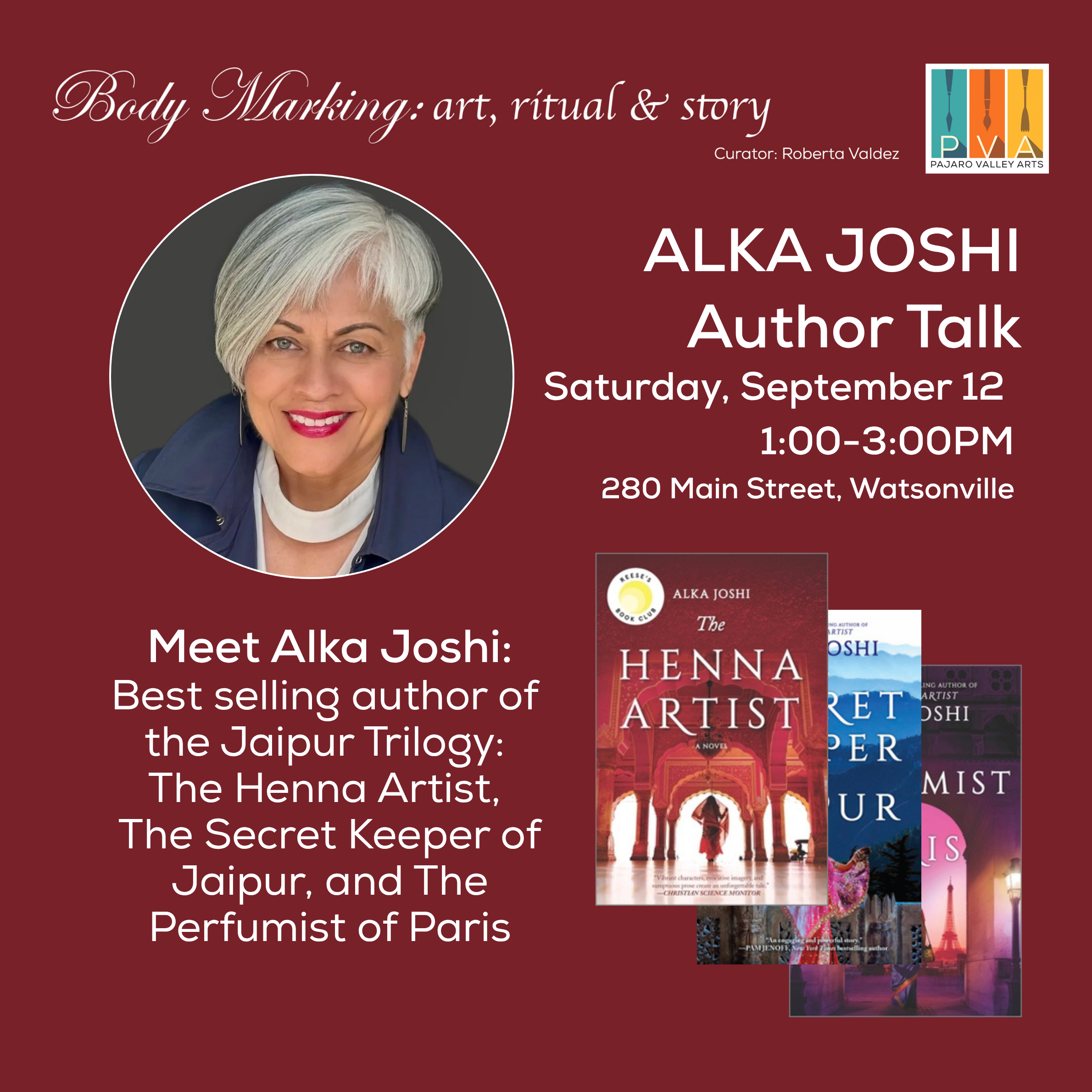 Author Talk: Alka Joshi (The Henna Artist trilogy)