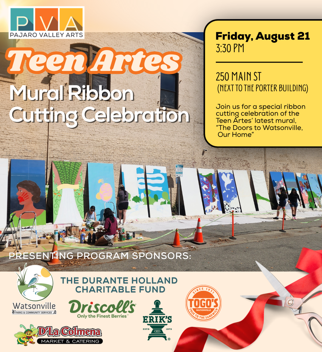 Mural Ribbon Cutting Ceremony - Teen Artes Summer 2026